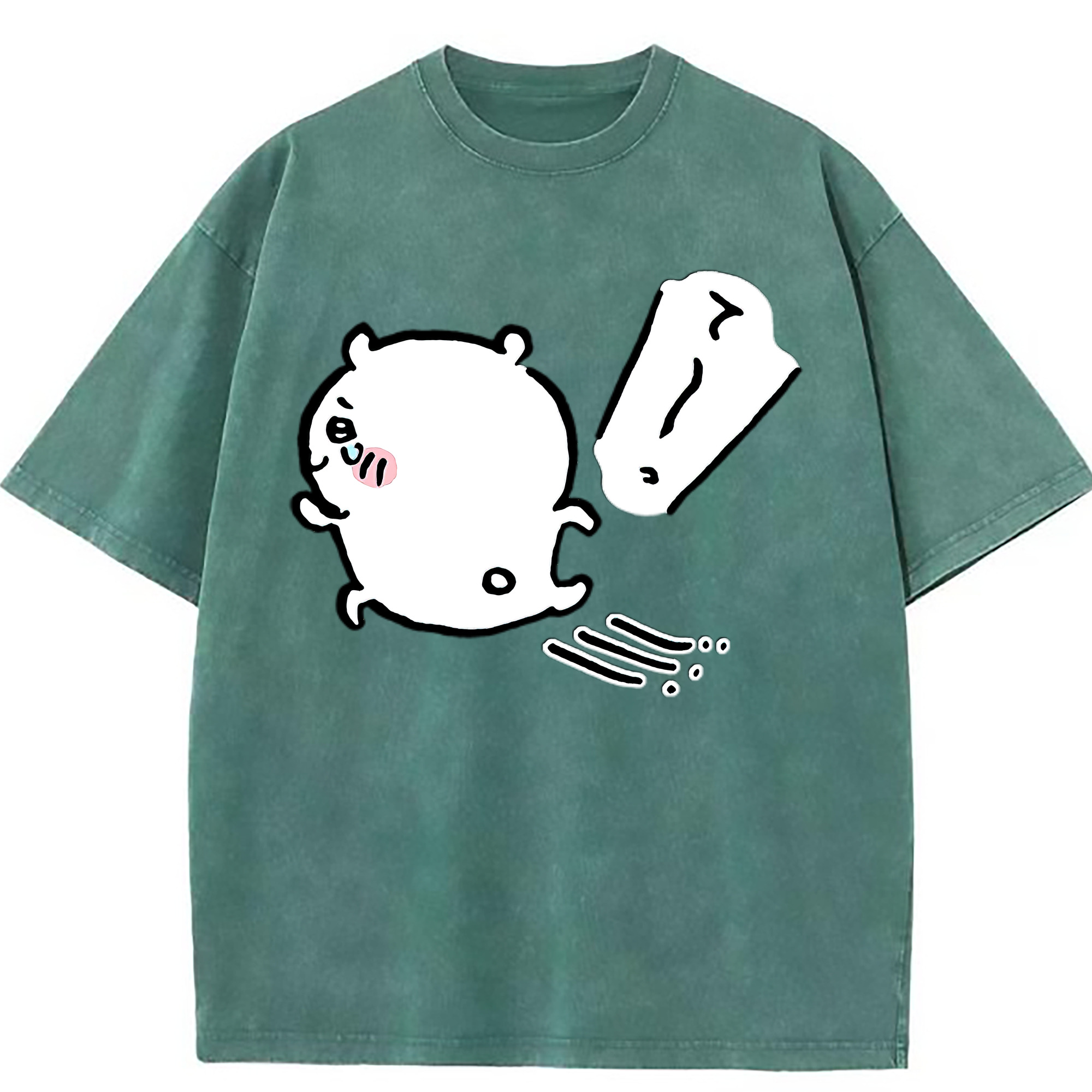 （画像用） ちいかわ ちいかわ Chii-kawa chiikawa 綿100% ヴィンテージ風 半袖Tシャツ（フロントプリント）